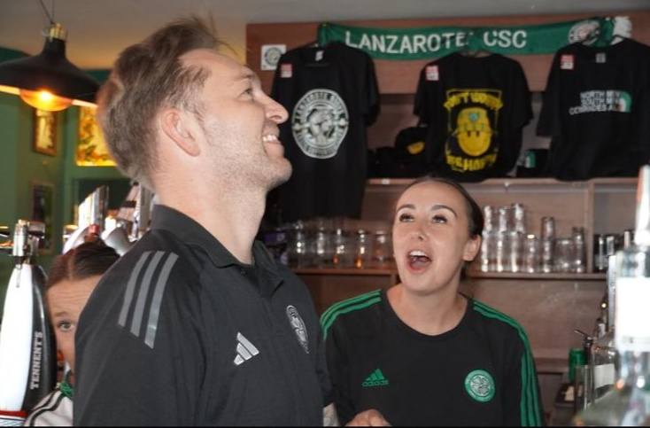 Wayne and Dionne behind the bar at Bar 67